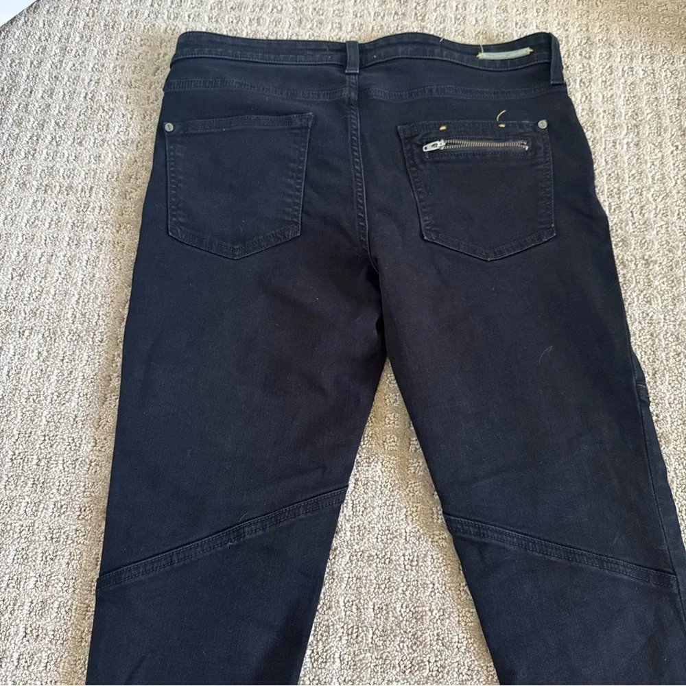 Pilcro And The Letterpress Ankle Zip Black Mid Rise Denim Jeans Sz 30 - Picture 9 of 10